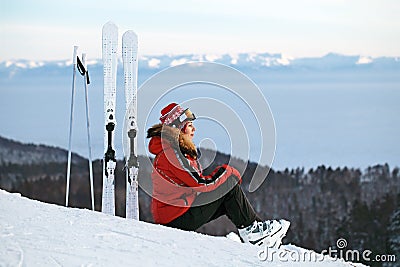 Ski slope Stock Photo