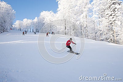 Ski slope Stock Photo