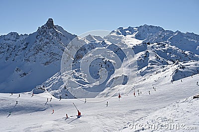 Ski slope Stock Photo