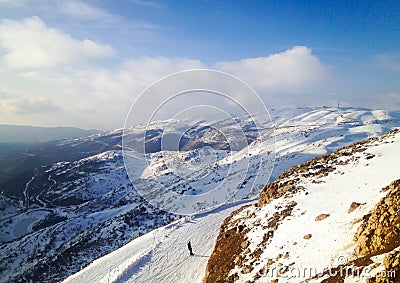 Ski slope Stock Photo