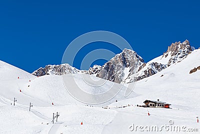 Ski slopes, Tignes France Stock Photo