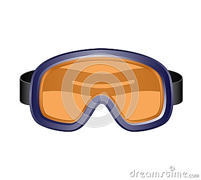 Ski sport goggles Vector Illustration