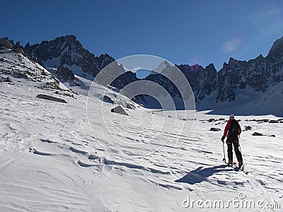 Ski Touring Stock Photo