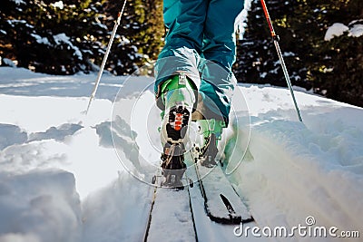 Ski touring in winter in Austria Editorial Stock Photo