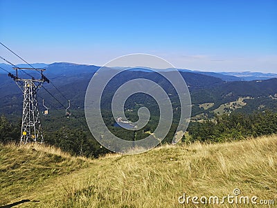 Ski track during summer. Stock Photo