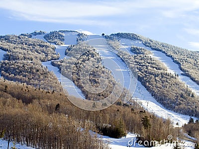 Ski Tracks Stock Photo