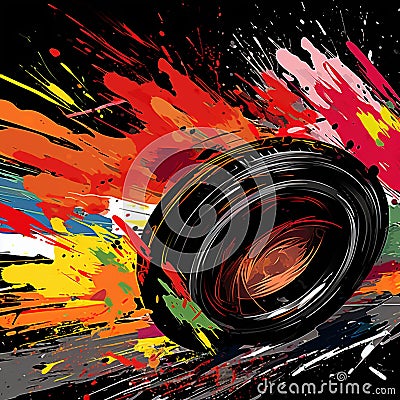 Skid Marks: A Captivating Chaos Stock Photo