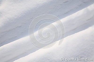 Skied prints on snow Stock Photo