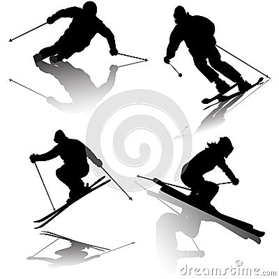 Skier Vector Illustration