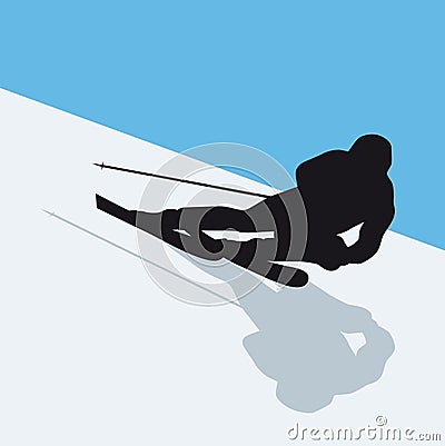 Skier Vector Illustration