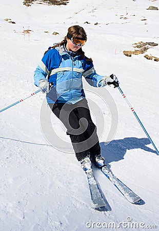 Skier girl Stock Photo