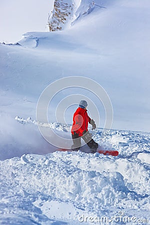 Skier at mountains ski resort Kaprun Austria Editorial Stock Photo