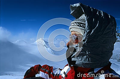 Skier portrait Stock Photo