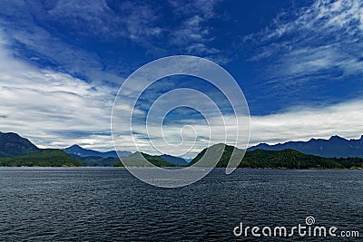 Skies of the Pacific Ocean off BC Coast, Canada Stock Photo