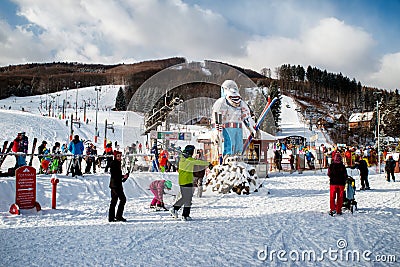 Skii resort Snowland Valca at SLovakia Editorial Stock Photo