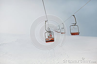 Skiing mountain Stock Photo