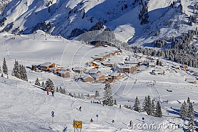 Skiing at Serfaus/Fiss Editorial Stock Photo