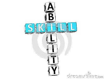 Skill Ability Crossword Stock Photo