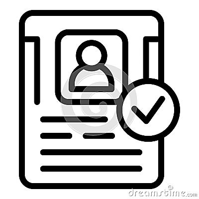 Skill avatar icon outline . Training level Stock Photo