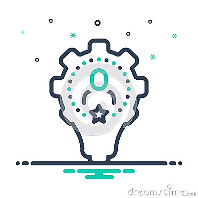 Mix icon for Skill, ability and development Vector Illustration