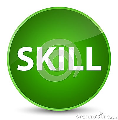 Skill elegant green round button Cartoon Illustration