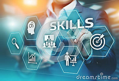 Skill Knowledge Ability Business Internet technology Concept Stock Photo