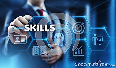 Skill Knowledge Ability Business Internet technology Concept Stock Photo