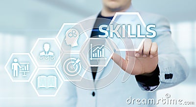 Skill Knowledge Ability Business Internet technology Concept Stock Photo