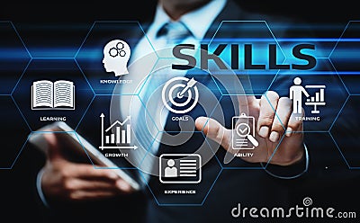 Skill Knowledge Ability Business Internet technology Concept Stock Photo