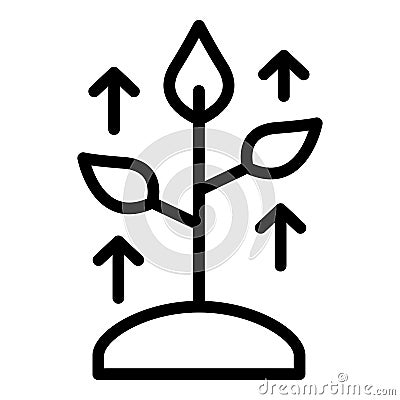 Skill level plant icon outline . Goal career Stock Photo