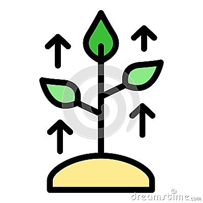 Skill level plant icon flat Stock Photo
