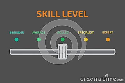 Skill levels vector. Vector illustration Vector Illustration