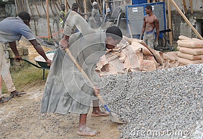SKILLED WORKERS Editorial Stock Photo