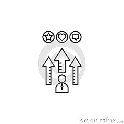 Skills, capability, talent, level icon. Element of life coach icon Stock Photo