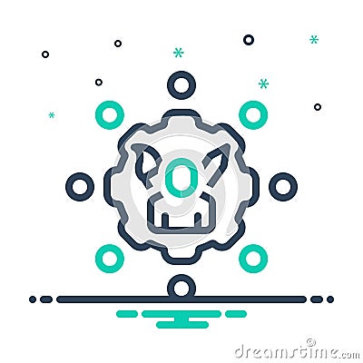 Mix icon for Skills, dexterity and talent Vector Illustration