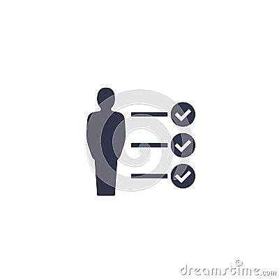 Skills, job requirements icon Vector Illustration