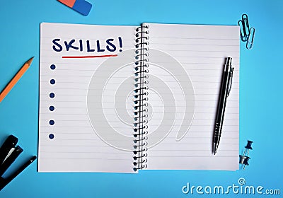 Skills word Stock Photo