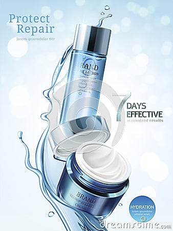 Skin care ads Vector Illustration