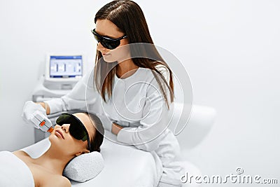 Skin Care. Face Beauty Treatment. IPL. Photo Facial Therapy. Ant Stock Photo