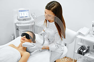 Skin Care. Face Beauty Treatment. IPL. Photo Facial Therapy. Ant Stock Photo