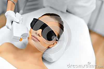 Skin Care. Face Beauty Treatment. IPL. Photo Facial Therapy. Ant Stock Photo