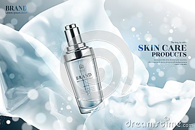 Skin care product ads Vector Illustration