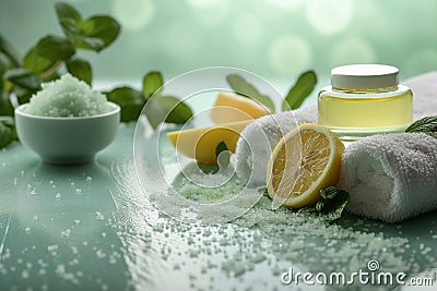 Skin care soothe cream, anti aging deep tissue massage. Face maskdaytime. Beauty anti aging skincare Product mockup skin soothing Stock Photo