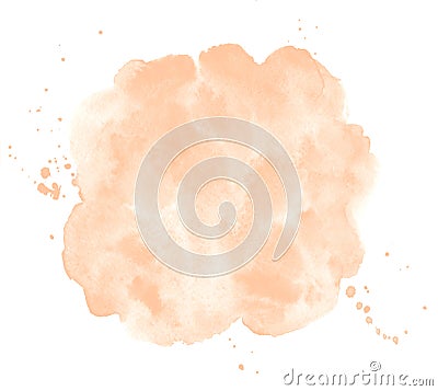 Skin color, natural rose beige watercolor rounded splash Stock Photo