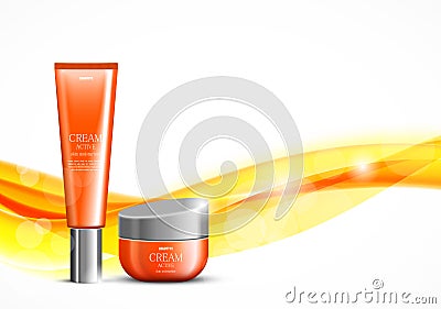 Skin moisturizer cosmetic design template Vector Illustration