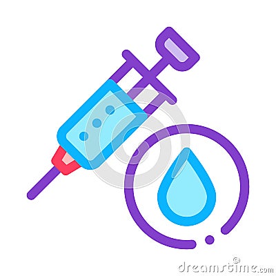 Skin Rejuvenation Injection Icon Vector Outline Illustration Vector Illustration