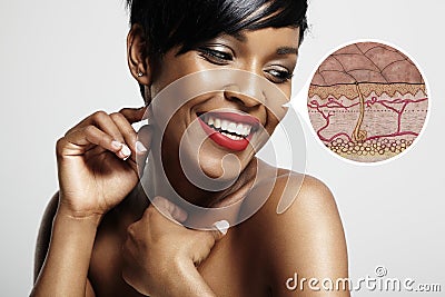 Skin structure of a skin Stock Photo