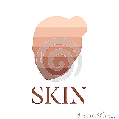 Skin tone icon color . Vector Illustration