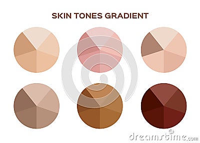 Skin tone index color . infographic Vector Illustration