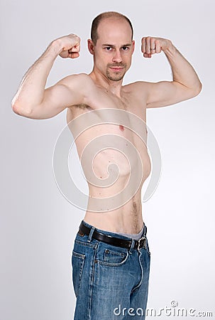 Skinny Man Stock Photo